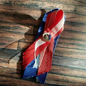 Vintage Washington DC ribbon button stud